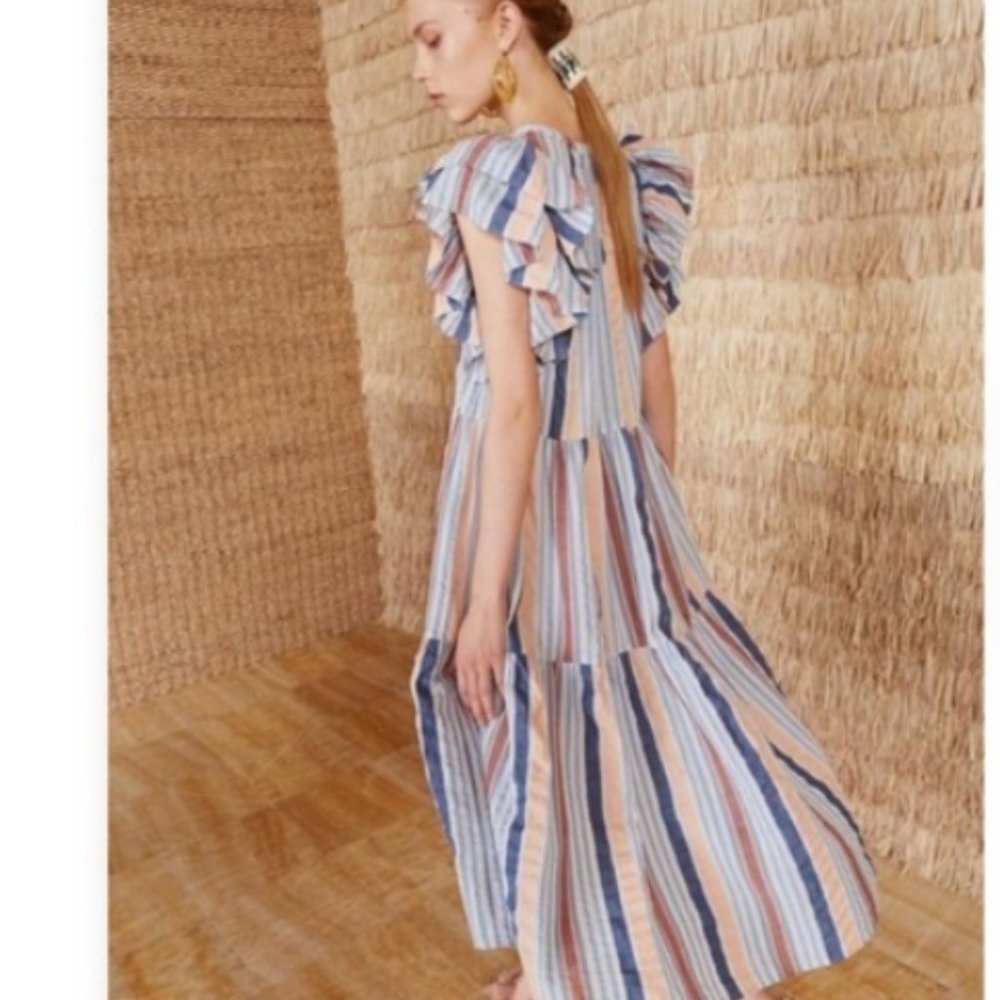 Ulla Johnson Poppy Striped Leonie Dress Size 2